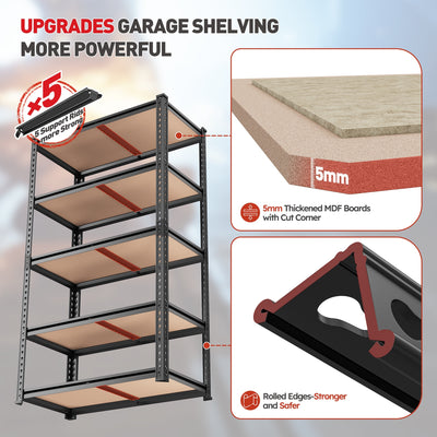 Heavy Duty 5 Tier 2000LBS Metal Shelving Units