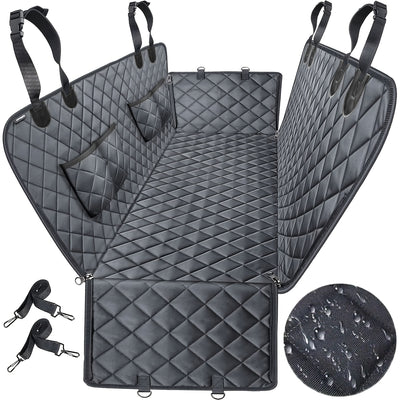 Luxury Quilted Dog Seat Cover for Cars uty Waterproof Pet Hammock