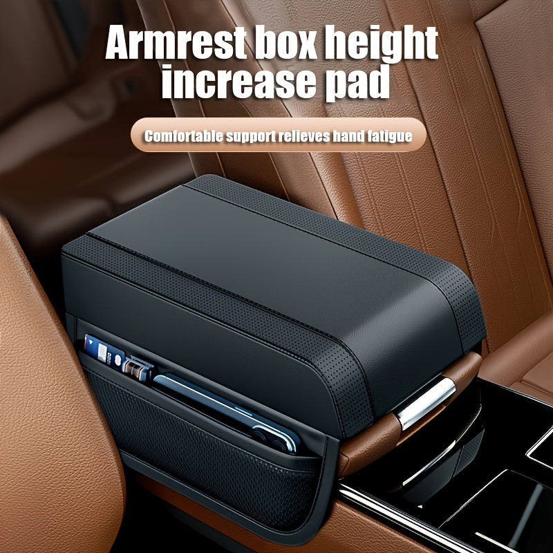 PU Leather Car Armrest Cushion with Memory Foam