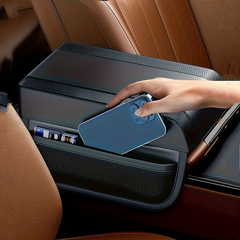 PU Leather Car Armrest Cushion with Memory Foam