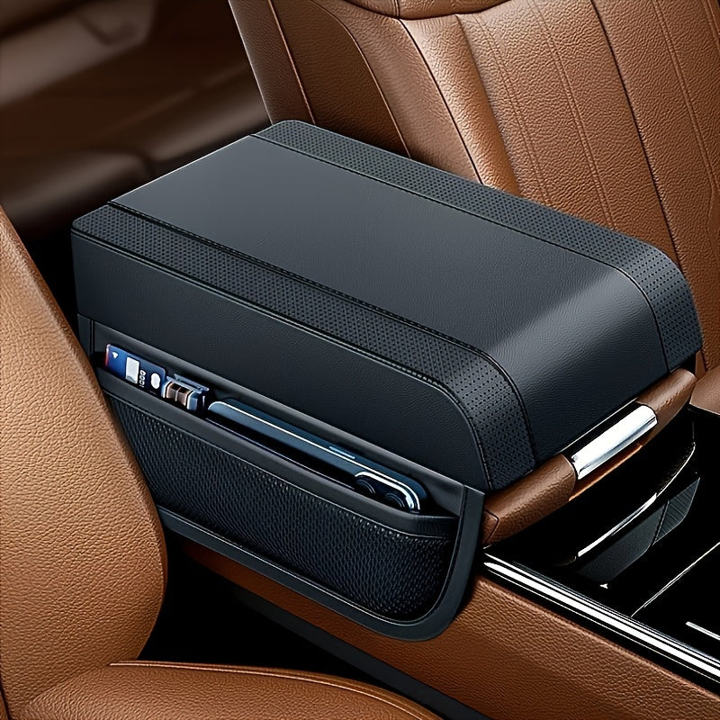 PU Leather Car Armrest Cushion with Memory Foam