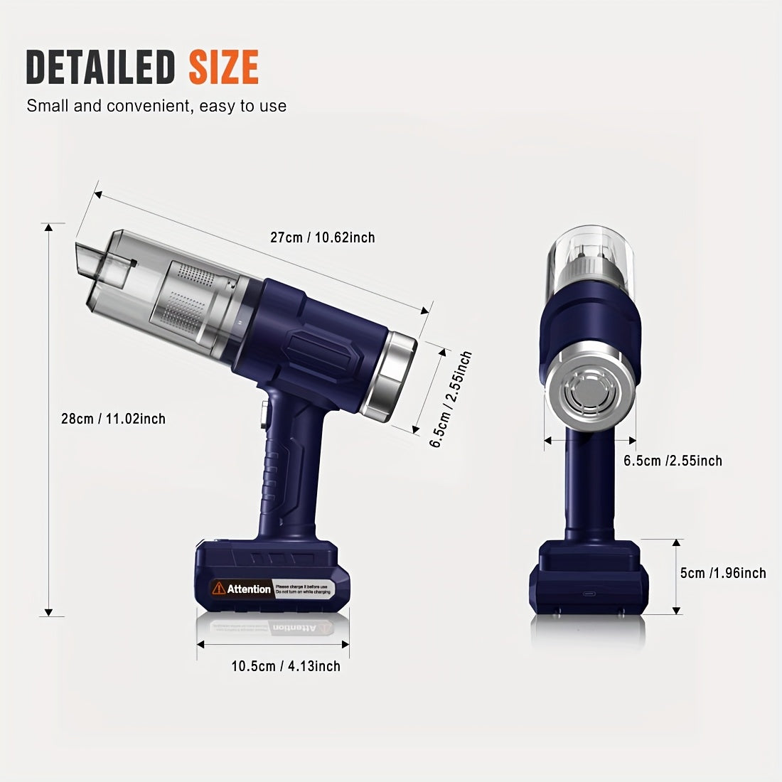 5KPa High Suction Cordless Handheld Vacuum Cleaner
