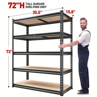 Heavy Duty 5 Tier 2000LBS Metal Shelving Units