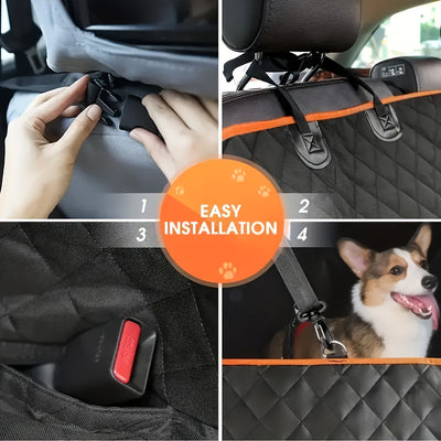 Luxury Quilted Dog Seat Cover for Cars uty Waterproof Pet Hammock