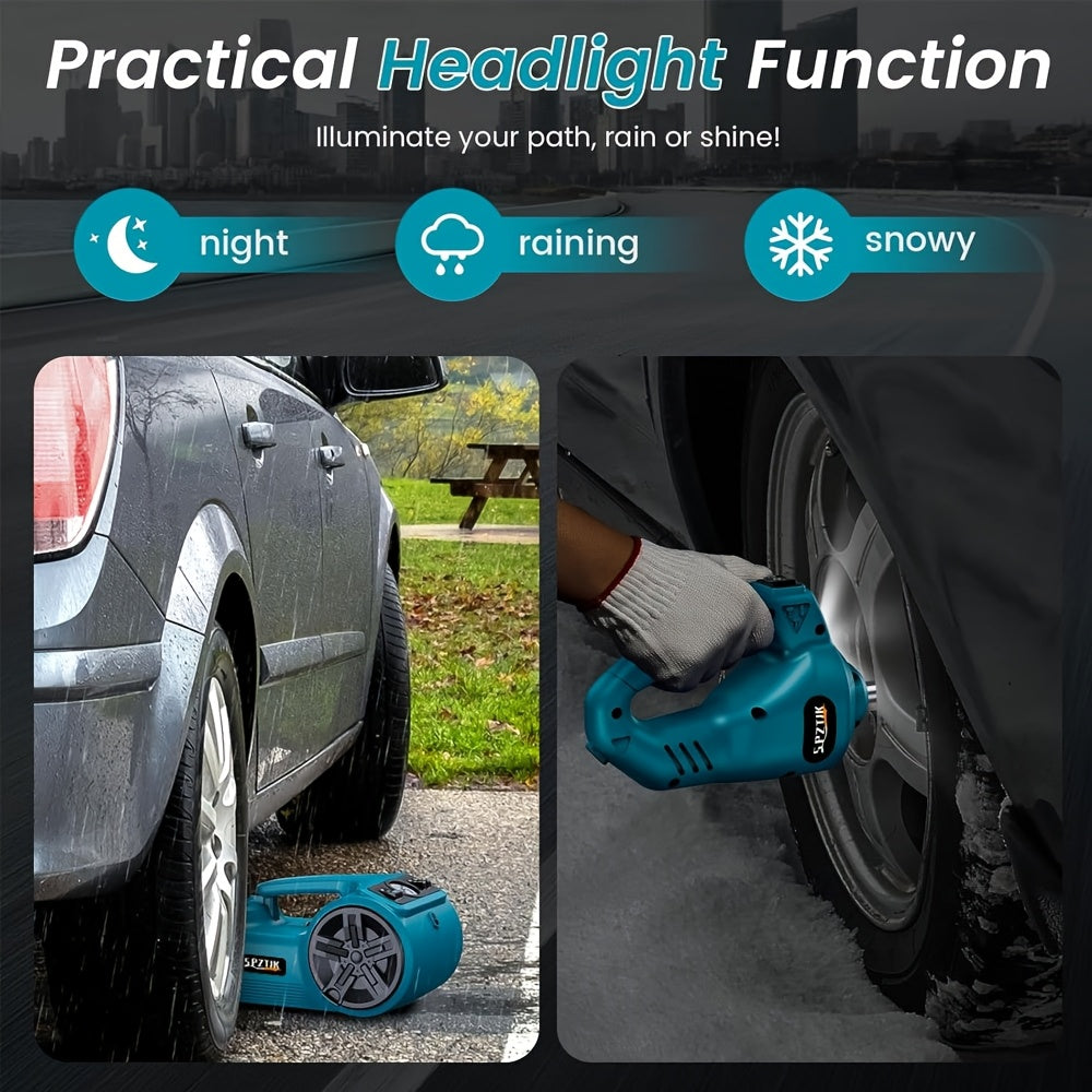 Electric Car Jack Kit 5T | 12V Hydraulic Lift with Impact Wrench – Blue