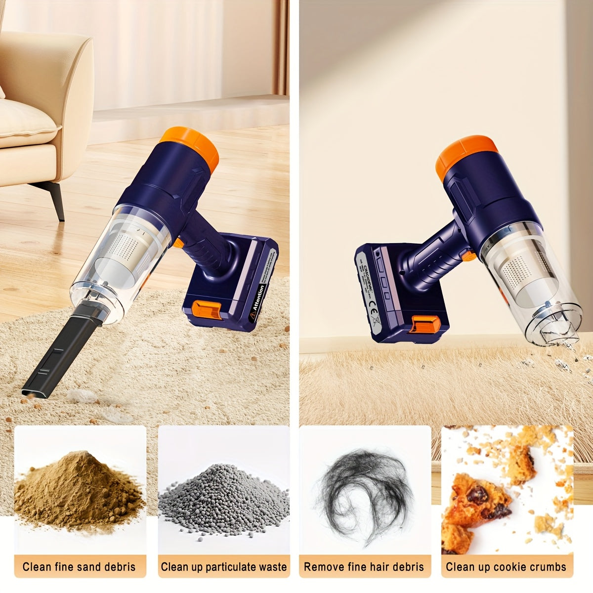 5KPa High Suction Cordless Handheld Vacuum Cleaner