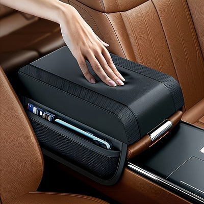 PU Leather Car Armrest Cushion with Memory Foam