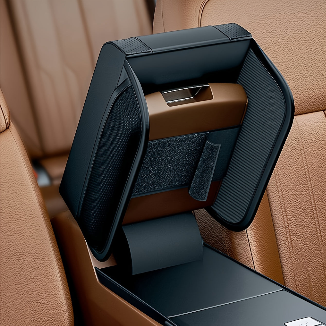 PU Leather Car Armrest Cushion with Memory Foam